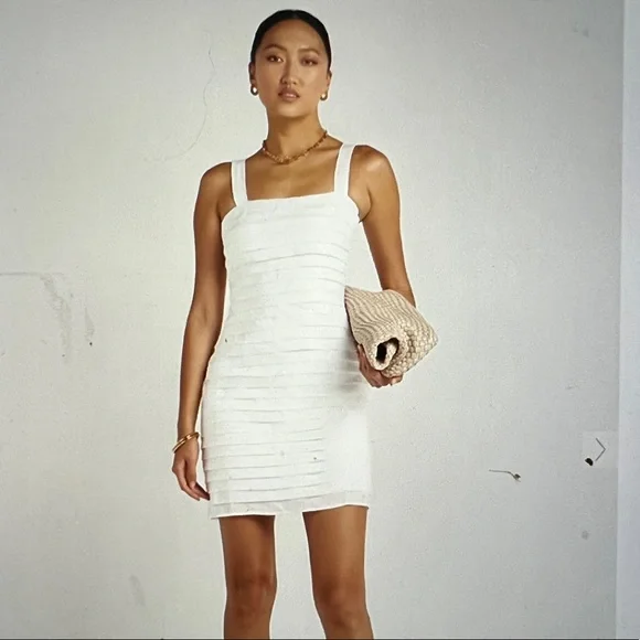 Dissh Dresses | Nwt White Linen Pintuck Dress | Color: White | Size: 4 | Kls1419's Closet Dissh Dresses | Nwt White Linen Pintuck Dress | Color: White | Size: 4 | Kls1419's Closet